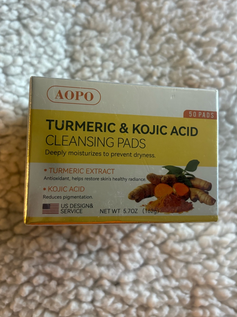 AOPO Turmeric & Kojic Acid Cleansing Pads - Yellow